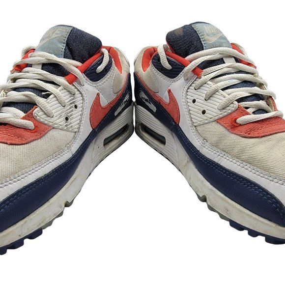 Nike Air Max 90 Denim White Red Blue DJ5170-100 Mens Size 9.5 main image 9